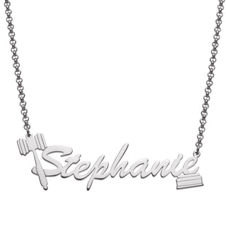 Silver Plated Lawyer Name Necklace