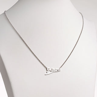 Silver Plated Toothbrush Name Necklace