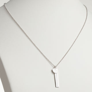Silver Plated Name Necklace with Football Charm Dangle