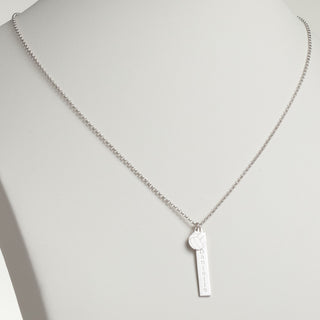 Silver Plated Name Necklace with Volleyball Charm Dangle