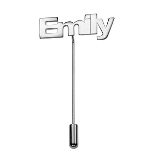 Silver Plated Name Pin