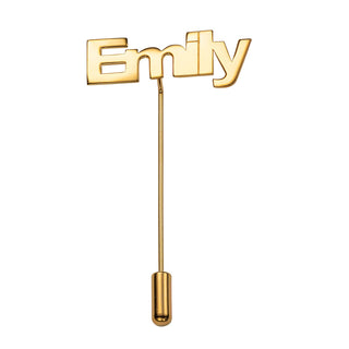 14K Gold Plated Name Pin