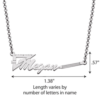 Silver Plated Engineer Cutout Name Necklace