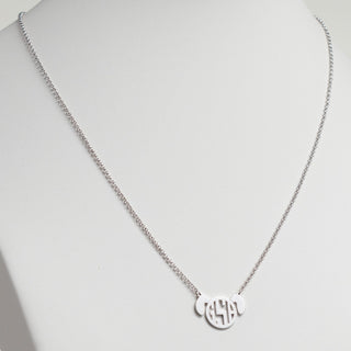 Silver Plated Dog Monogram Necklace
