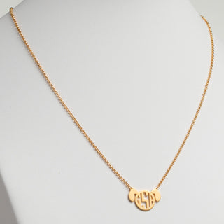14K Gold Plated Dog Monogram Necklace