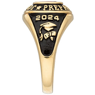 Ladies' Yellow Celebrium Traditional Oval Birthstone Class Ring