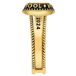 Ladies' 14k Gold Plated Class Ring with Jacket