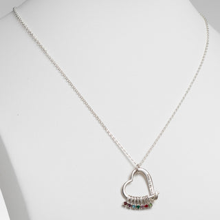 Silver Plated 'Close to My Heart' Birthstone Slider Necklace