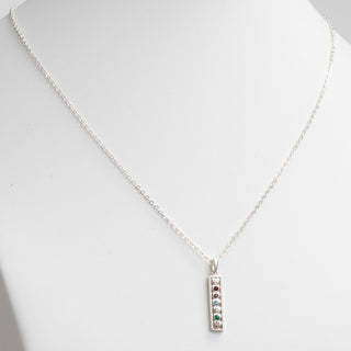 Silver Plated Family Birthstone Heart and Diamond Accent Necklace