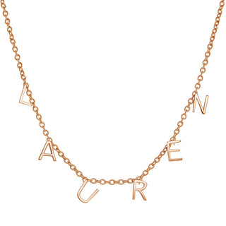 14K Rose Gold Plated Dainty Name Choker
