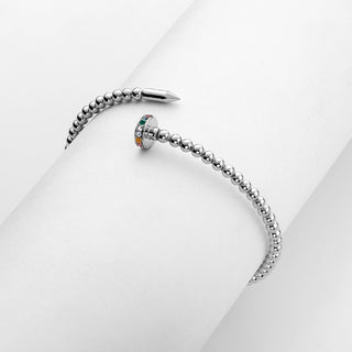 Silvertone  Rainbow Coil Bracelet