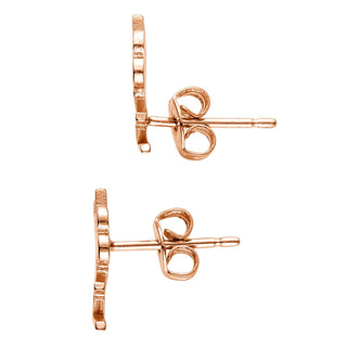 14K Rose Gold Plated Name with Heart Crawler Earrings