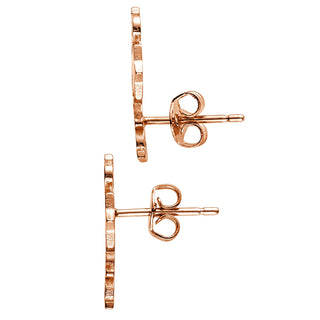 14K Rose Gold Plated Name with Star Crawler Earrings