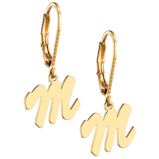 Dainty 14K Gold Plated Initial Earrings