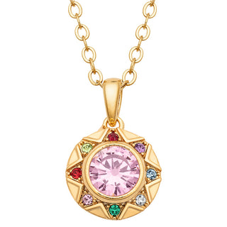 14K Gold Plated Birthstone Starburst Necklace