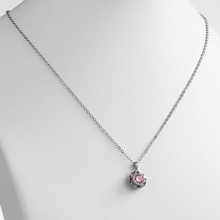 Silver Plated Birthstone Starburst Necklace