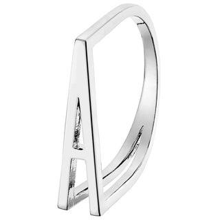 Silver Plated Bold Horizontal Initial Ring