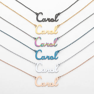 Stainless Steel Script Name Necklace