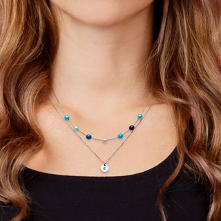 Birth Pearl Personalized Layered Necklace