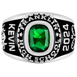 Men's Platinum Celebrium Birthstone Class Ring