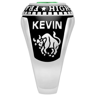 Men's Platinum Celebrium Birthstone Class Ring