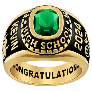 Men's Gold Birthstone Class Ring