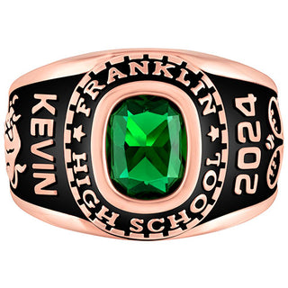 Men's Rose Gold Celebrium Stone Class Ring