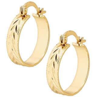 6 Pair Gold Plated Hoop Earring Set With Stone Accents