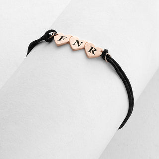 Engraved Initials Heart Bracelet - 3 Initials