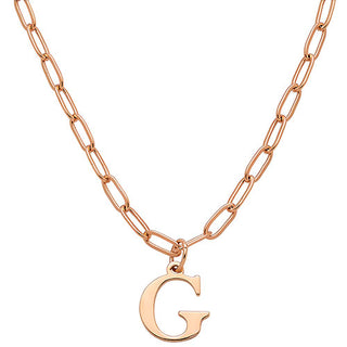 Dainty Initial Paperclip Chain Necklace