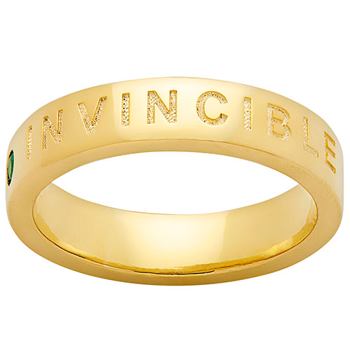 INVINCIBLE Birthstone Ring Gold – Limoges Jewelry