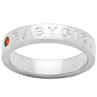 BABYGIRL Silver Plated Birthstone Empowerment Ring