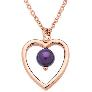 Open Heart with Birth Month Pearl Necklace