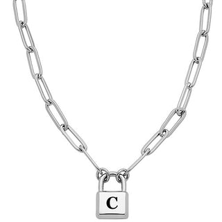 Personalized Initial Padlock Necklace