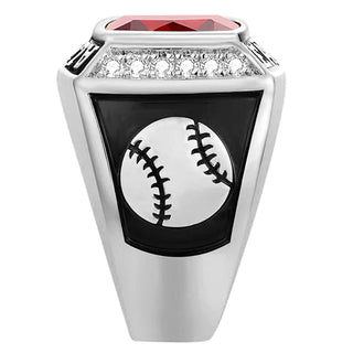 Men's Traditional CZ Square Birthstone Class Ring