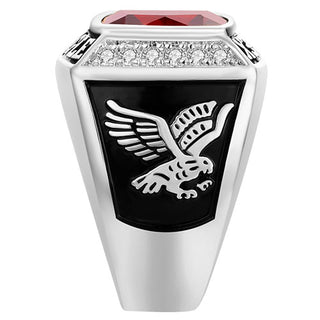 Men's Traditional CZ Square Birthstone Class Ring