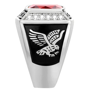 Men's Traditional CZ Square Birthstone Class Ring
