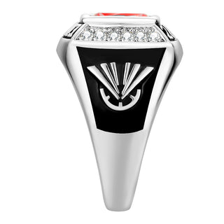 Women's Traditional CZ Square Birthstone Class Ring