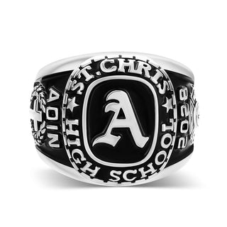 Men's Old English Initial Traditional Class Ring