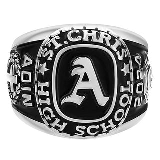 Men's Old English Initial Traditional Class Ring