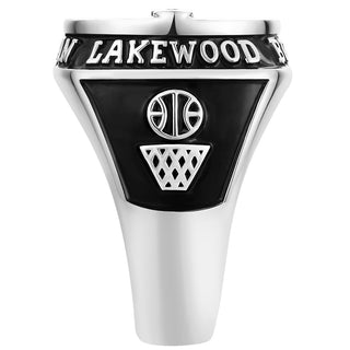 Men's CZ Multiple Graphics Traditional Birthstone Class Ring