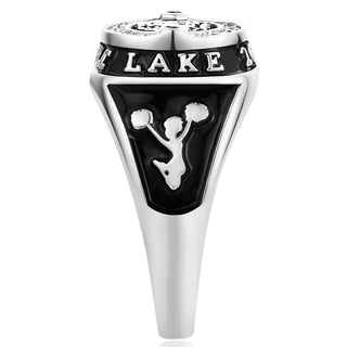 Women's CZ Multiple Graphics Traditional Birthstone Class Ring