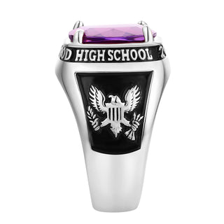 Men's Traditional Prong station Birthstone Class Ring