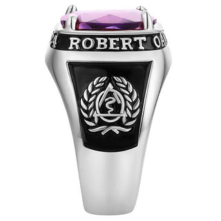 Men's Traditional Prong station Birthstone Class Ring