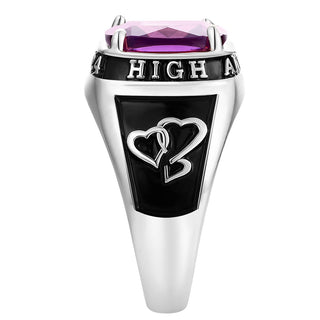 Women's Traditional Prong station Birthstone Class Ring