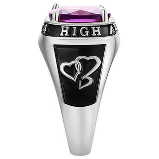 Women's Traditional Prong station Birthstone Class Ring