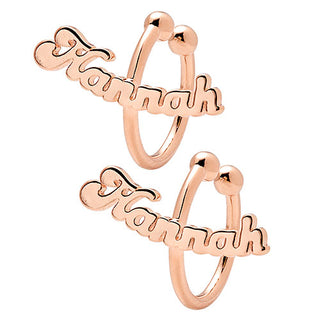 Bubble Script Name Ear Cuffs