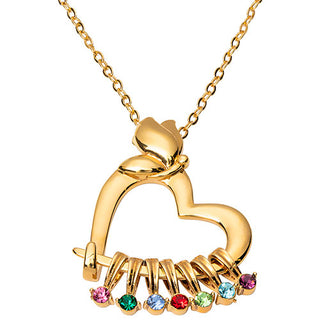 Personalized Heart with Butterfly Slider Charm Necklace