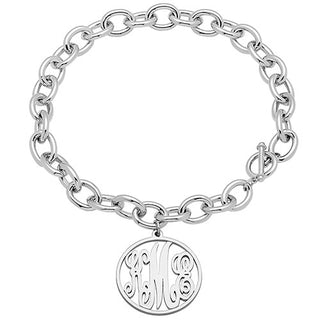 Circle Monogram Toggle Bracelet