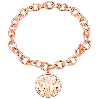 Circle Monogram Toggle Bracelet